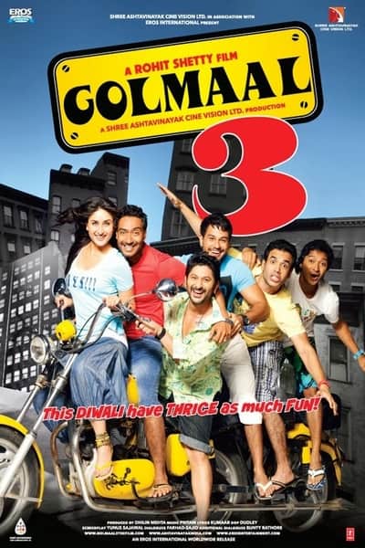 Download Golmaal 3 (2010) Hindi Movie 480p | 720p | 1080p WEB-DL 400MB | 1GB ESub Download Golmaal 3 (2010) Hindi Movie 480p | 720p | 1080p WEB-DL 400MB | 1GB ESub